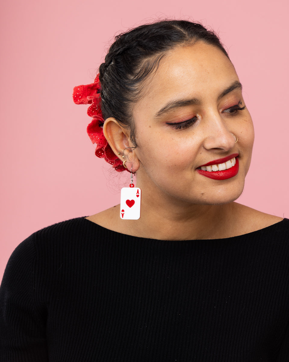 Ace Playing Card Earrings