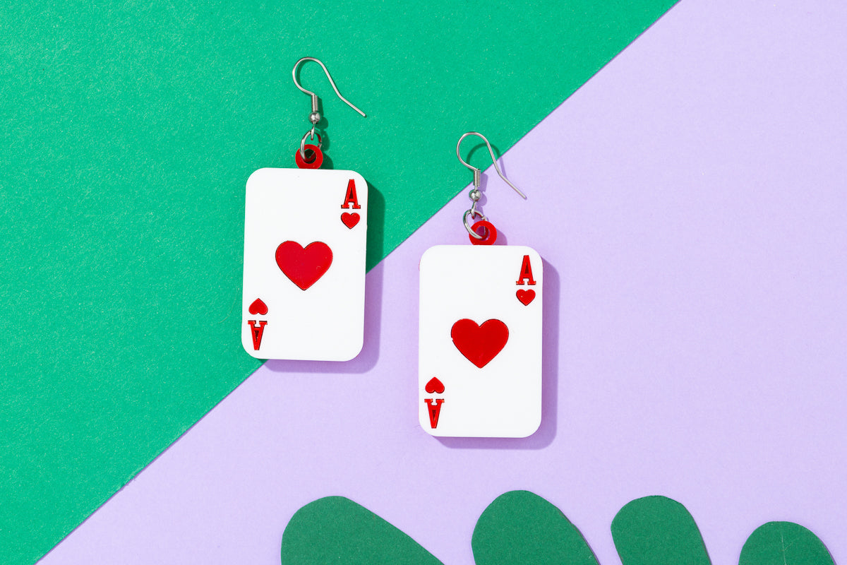 Ace Playing Card Earrings