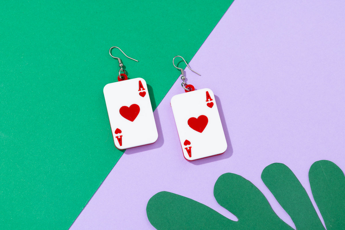 Ace Playing Card Earrings