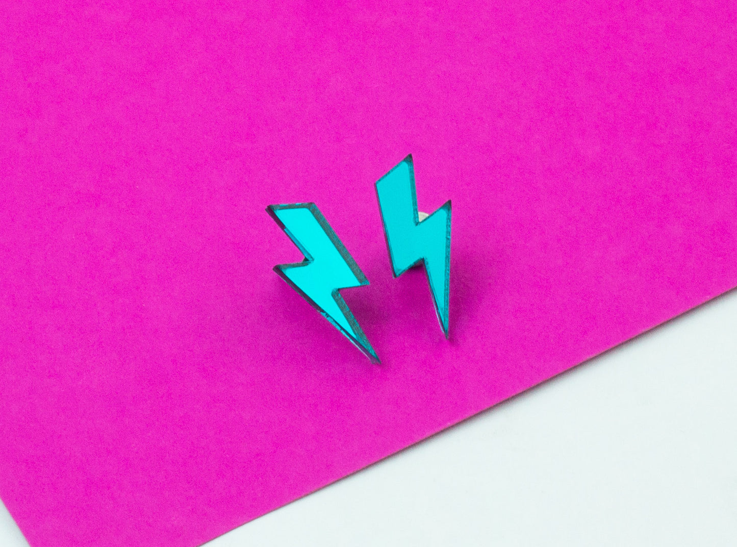Lightning Bolt Acrylic Stud Earrings