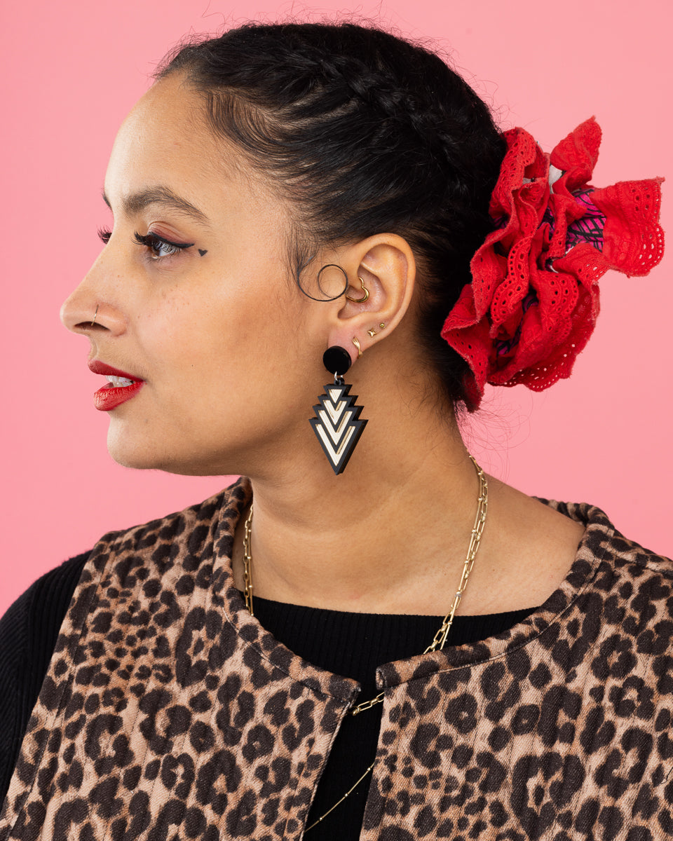 Gold Triangle Earrings
