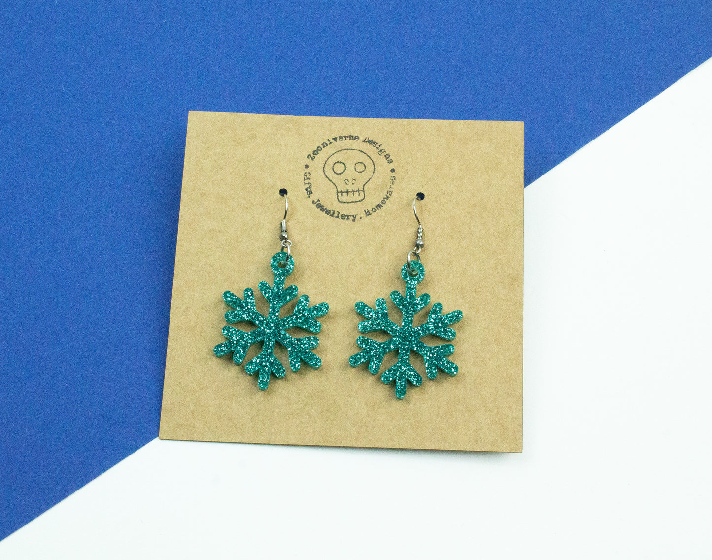 Snowflake glitter earrings