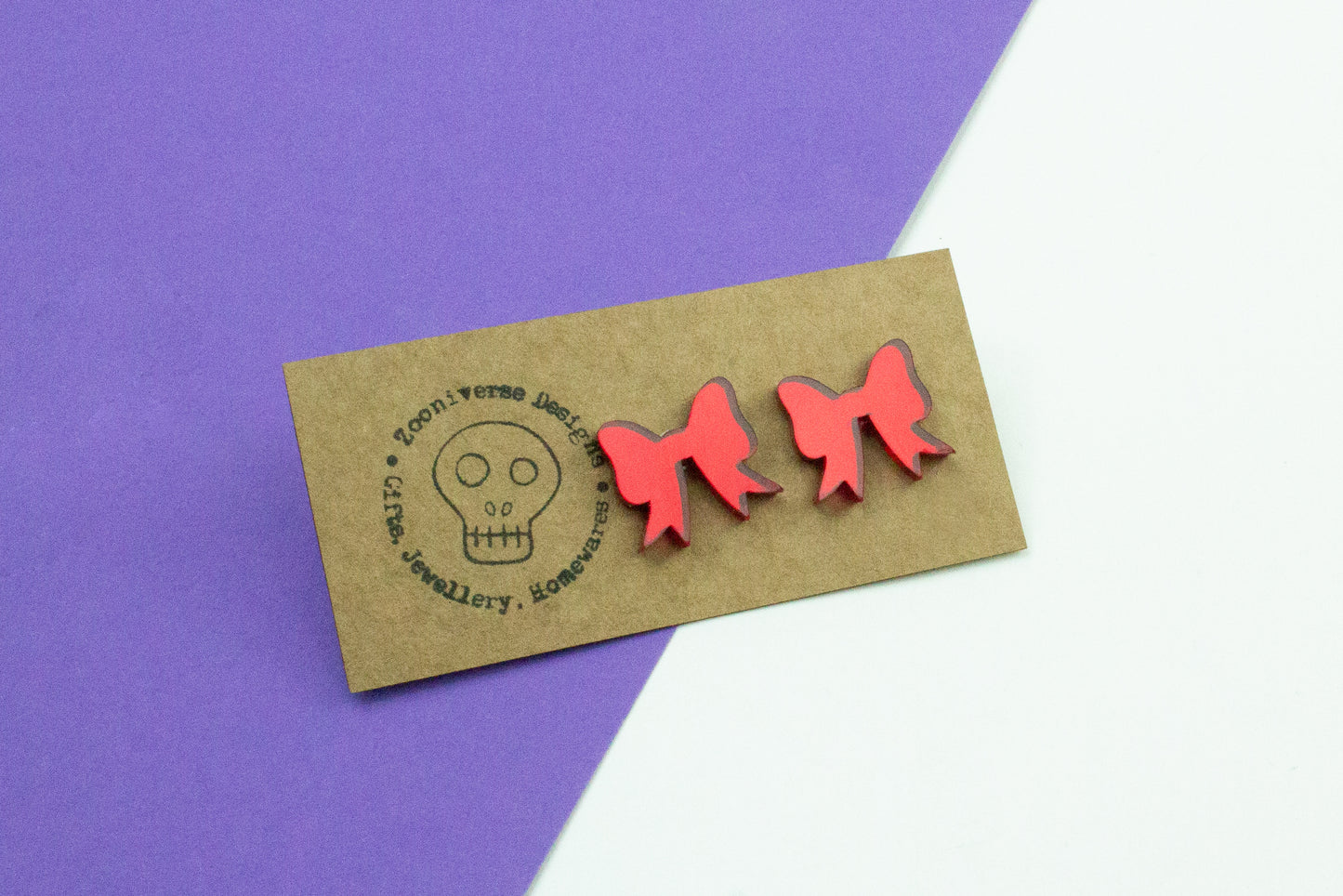 Ribbon Bow Stud Earrings