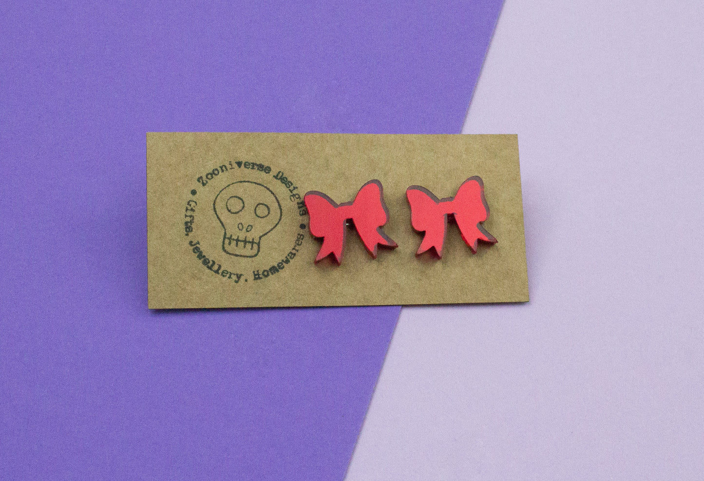 Ribbon Bow Stud Earrings