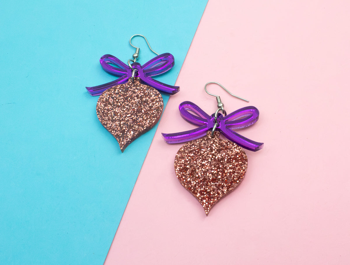 Bow and Ornament Earrings