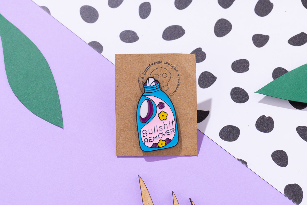 Laundry Detergent Bullshit Remover Enamel Pin