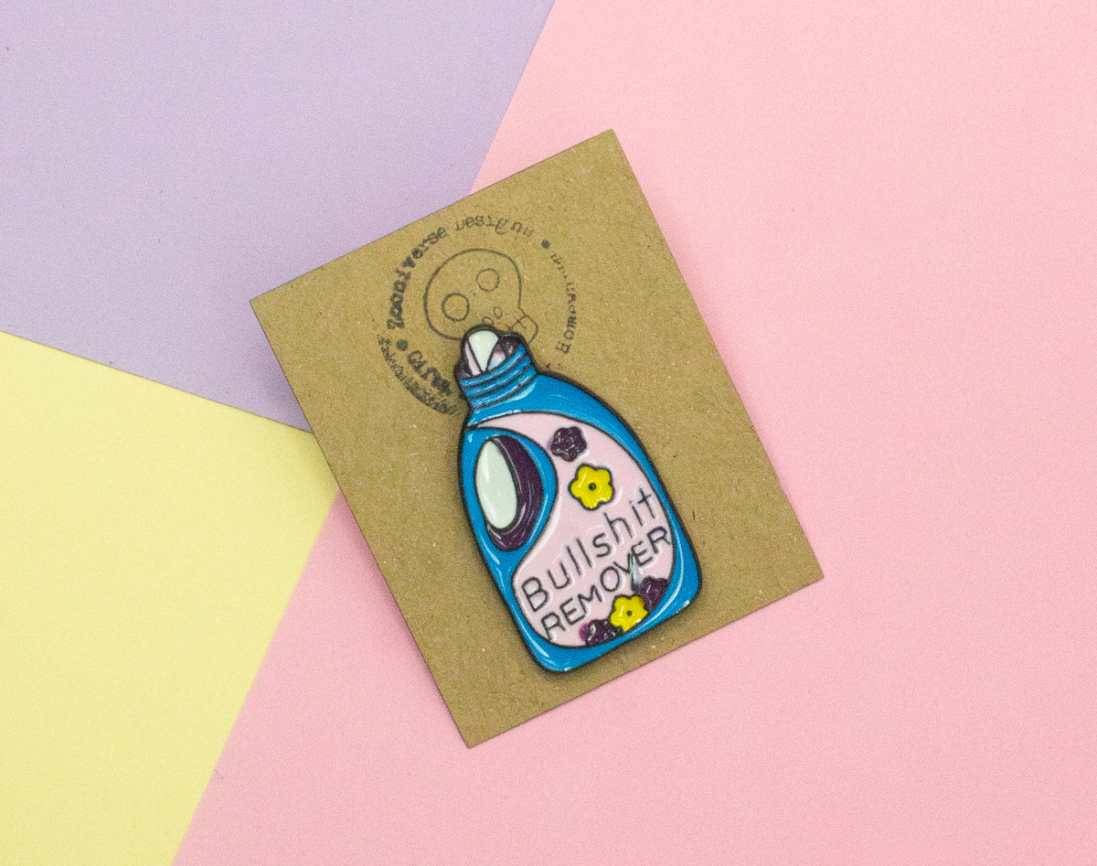 Laundry Detergent Bullshit Remover Enamel Pin