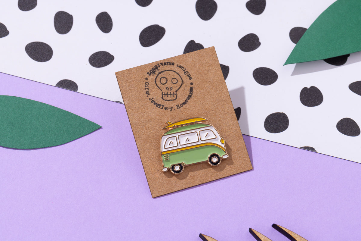 Camper Van Enamel Pin