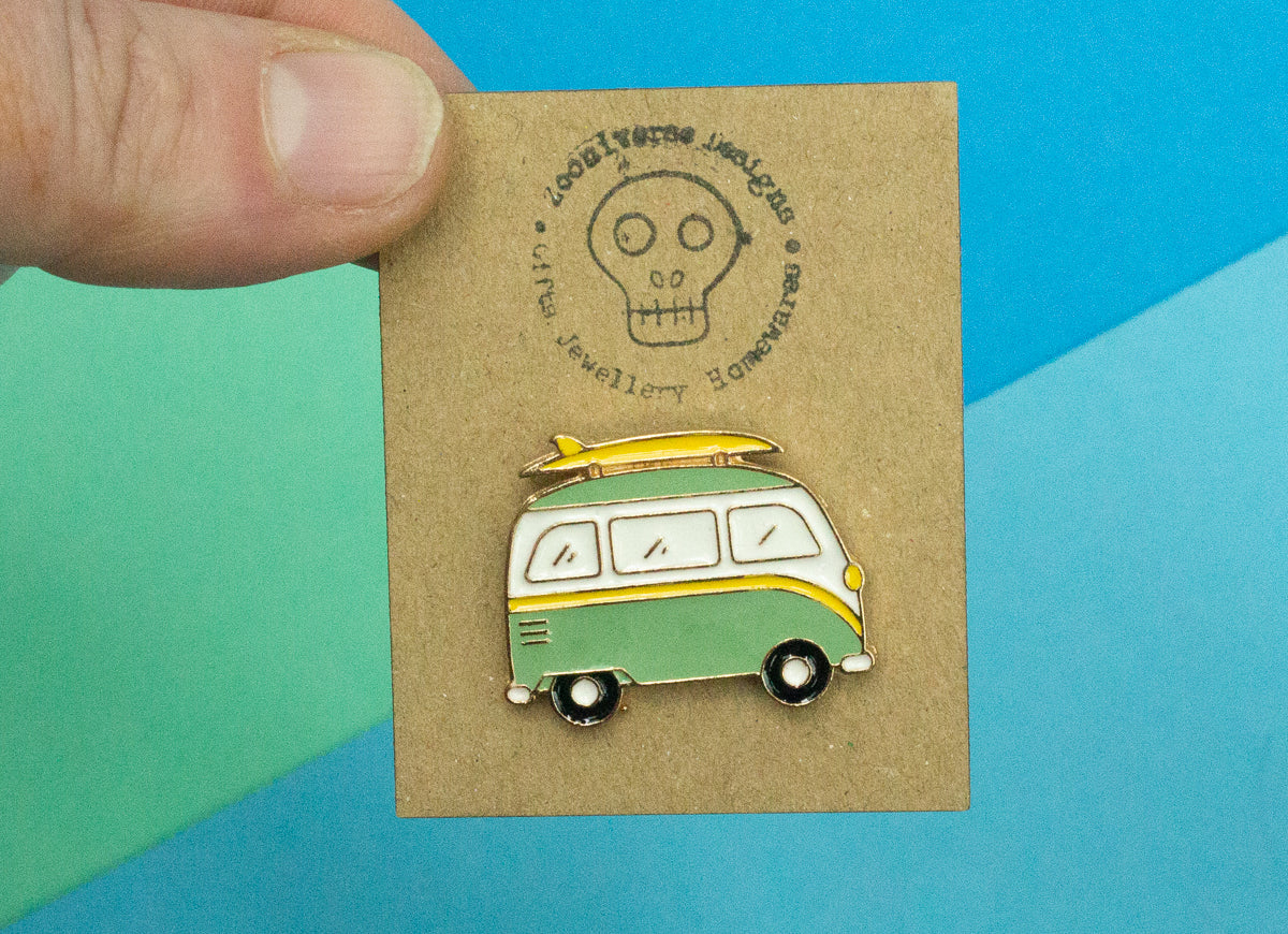 Camper Van Enamel Pin