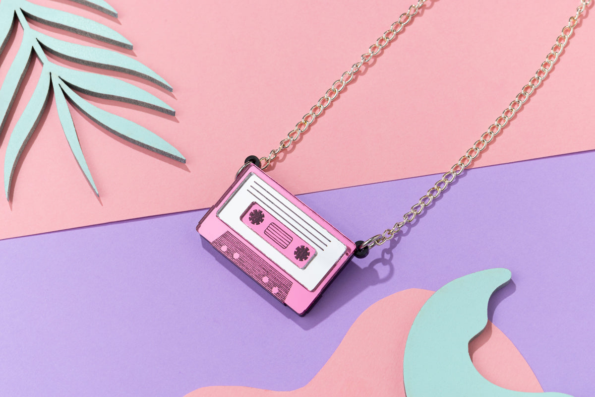 Cassette Tape Retro Necklace