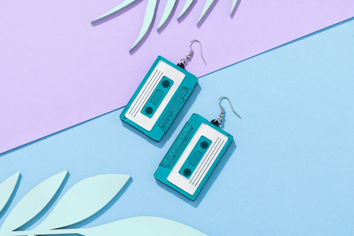 Cassette Tape Vintage Earrings
