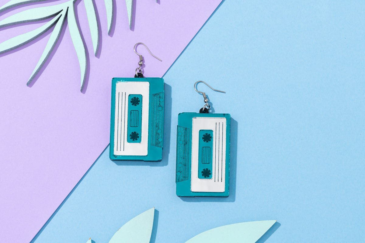 Cassette Tape Vintage Earrings