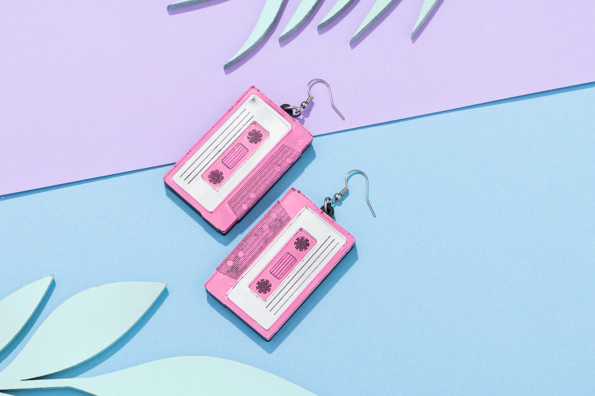 Cassette Tape Vintage Earrings