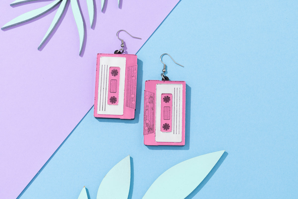 Cassette Tape Vintage Earrings