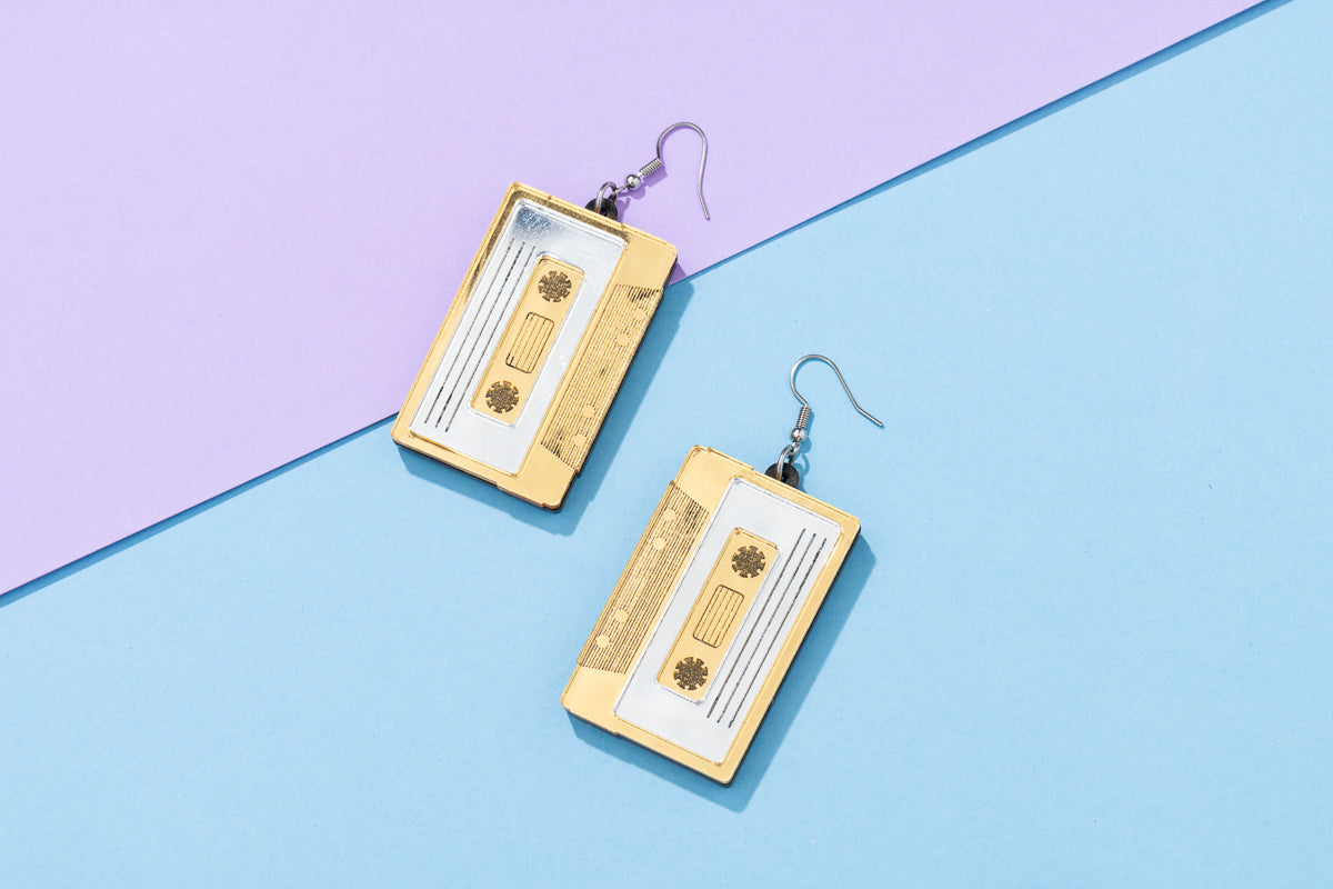Cassette Tape Vintage Earrings