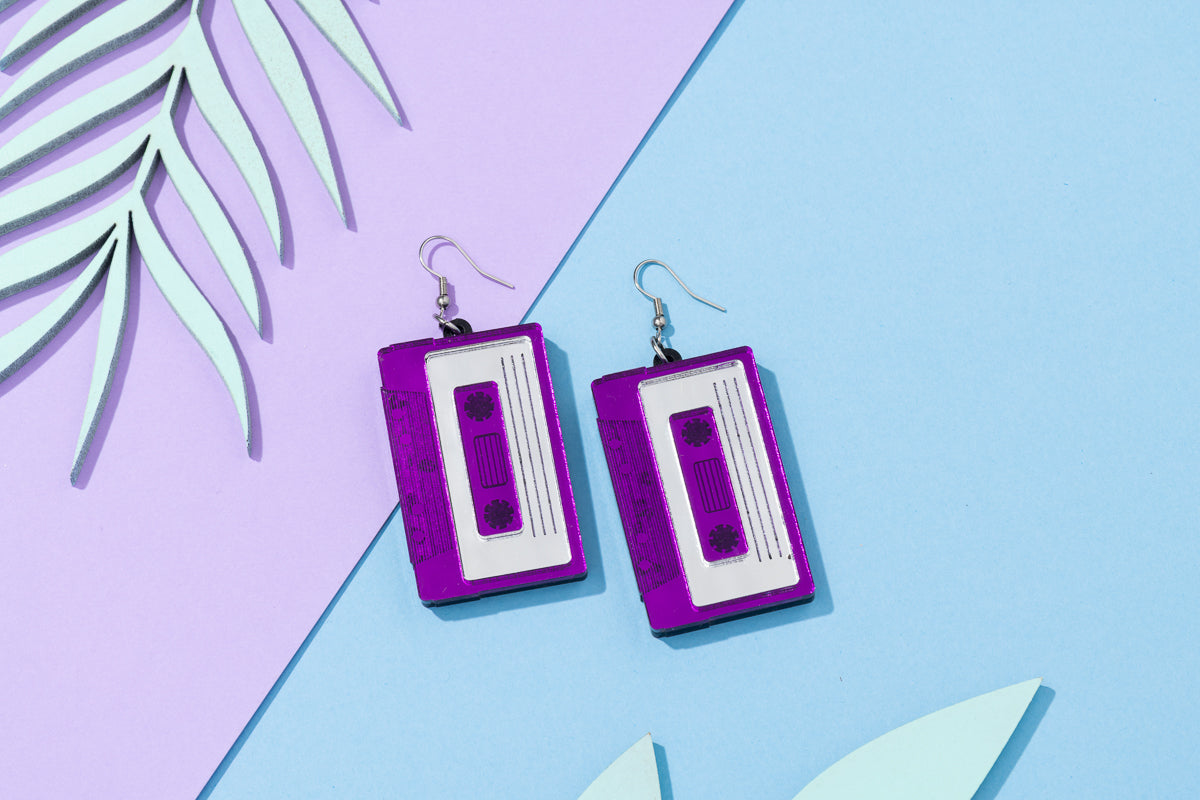 Cassette Tape Vintage Earrings