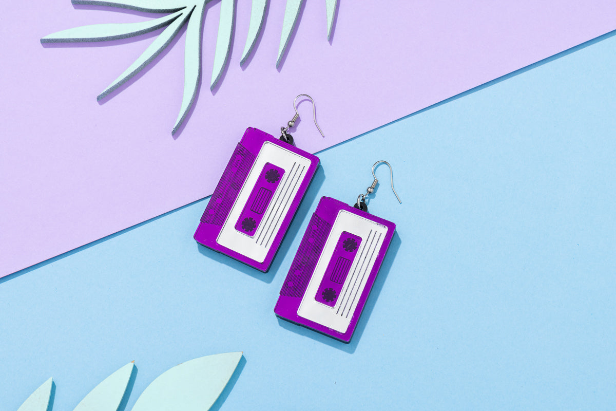Cassette Tape Vintage Earrings