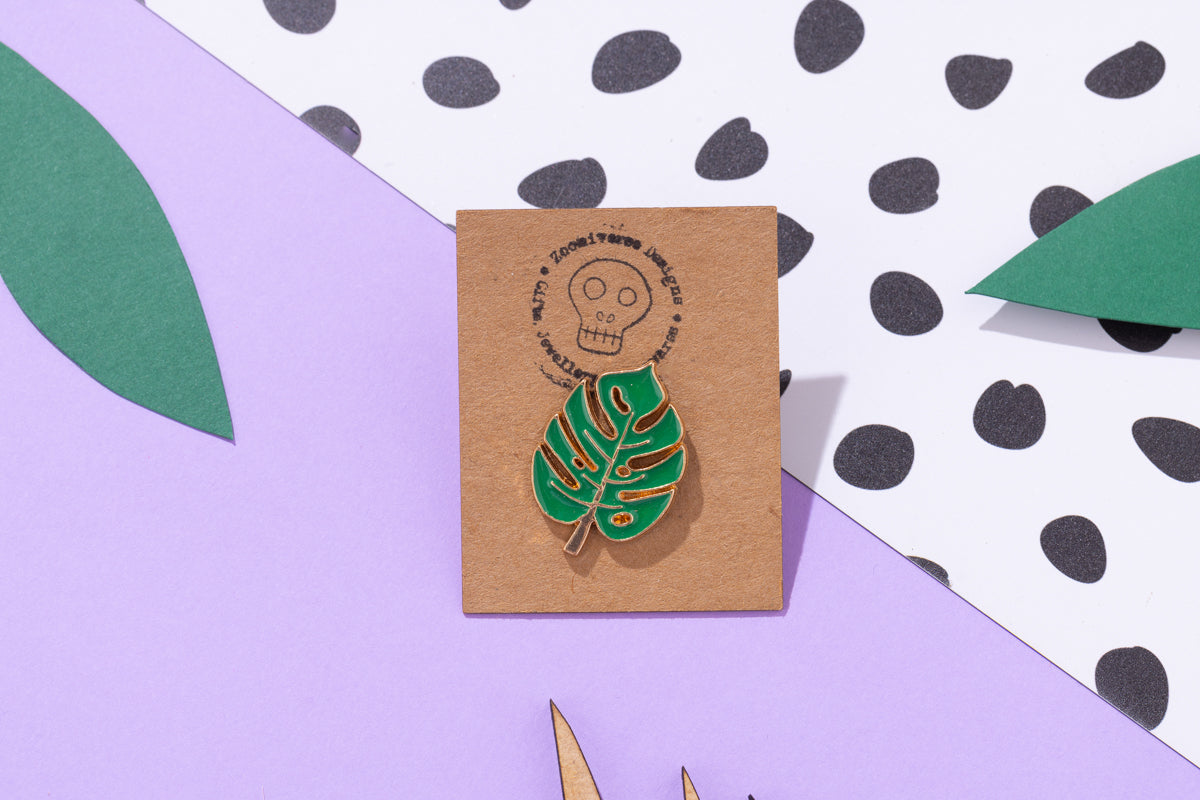 Monstera Leaf Enamel Pin