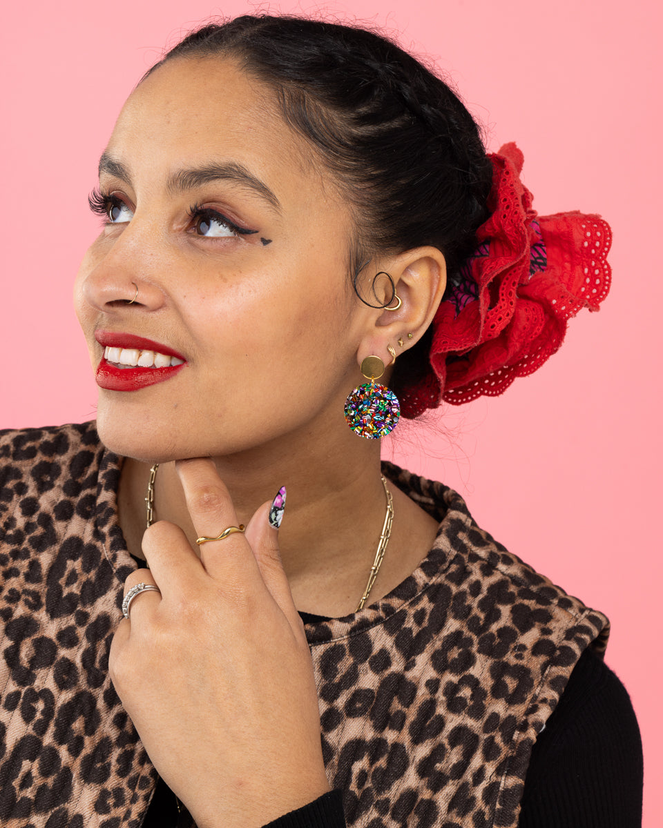 Confetti Circle Earrings