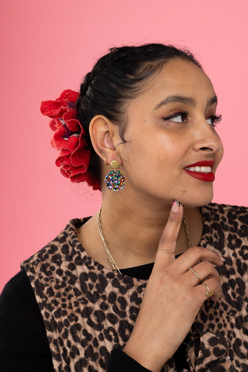 Confetti Circle Earrings
