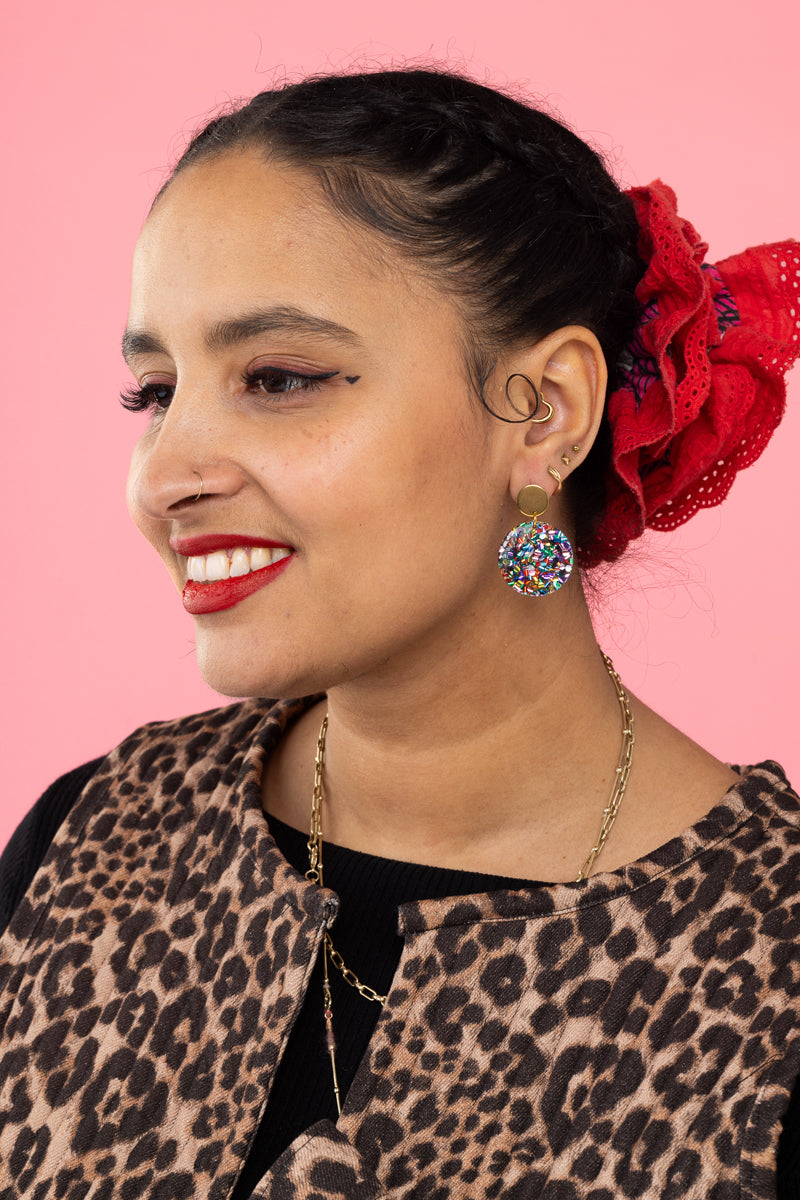 Confetti Circle Earrings