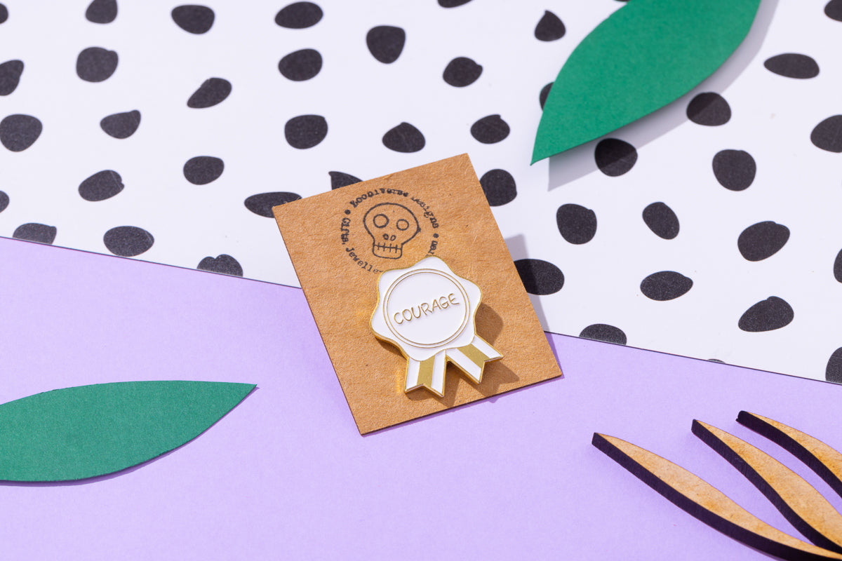 Courage Award Ribbon Enamel Pin