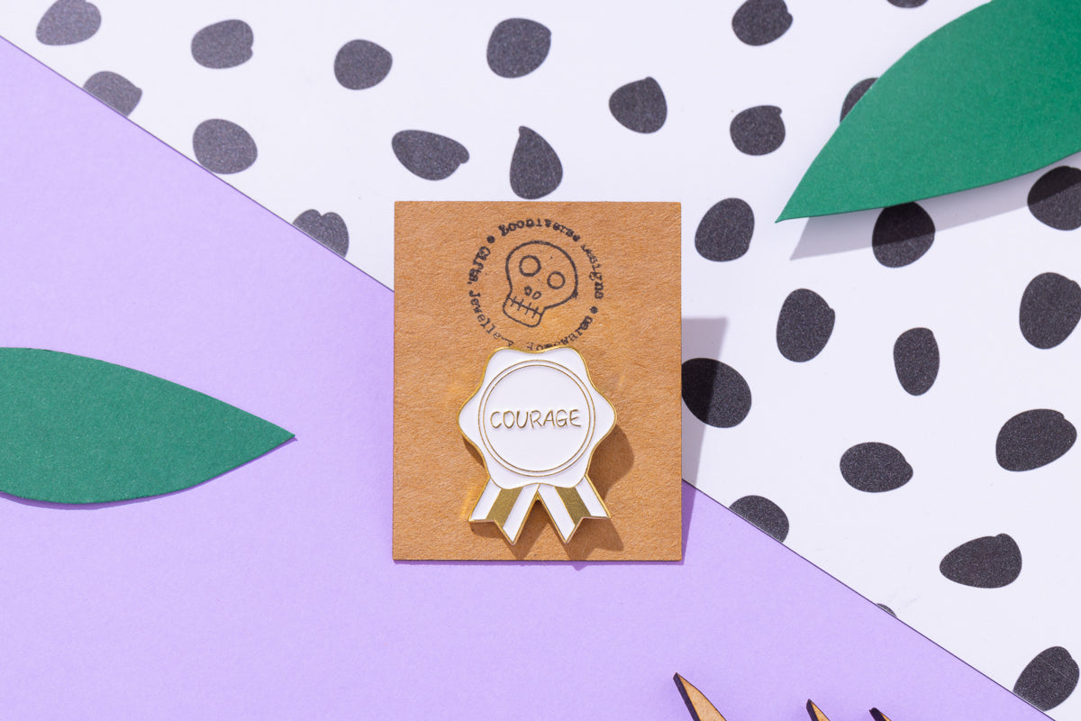 Courage Award Ribbon Enamel Pin