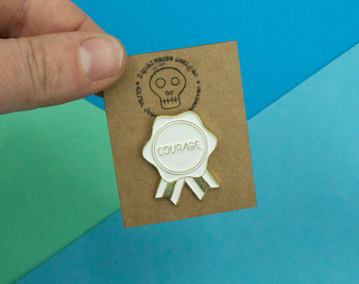 Courage Award Ribbon Enamel Pin