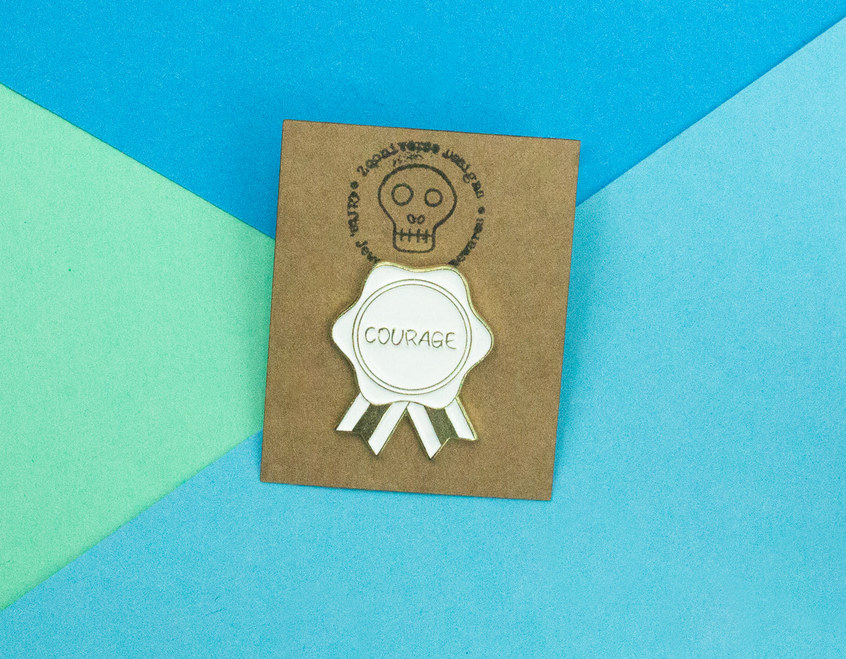 Courage Award Ribbon Enamel Pin