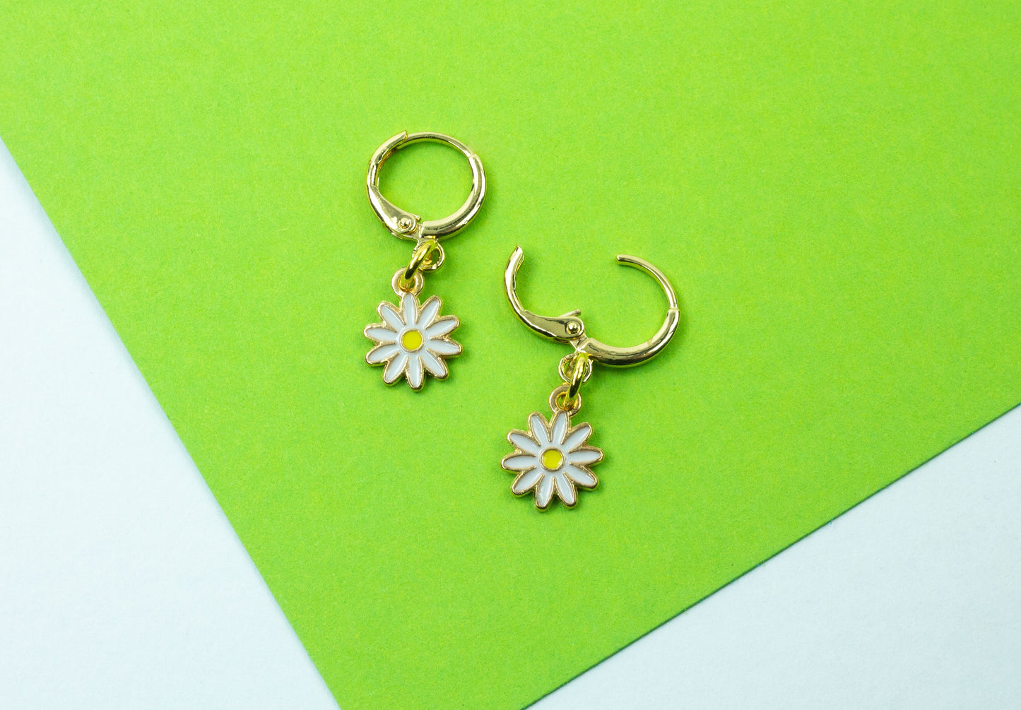 Daisy Gold Huggie Hoops