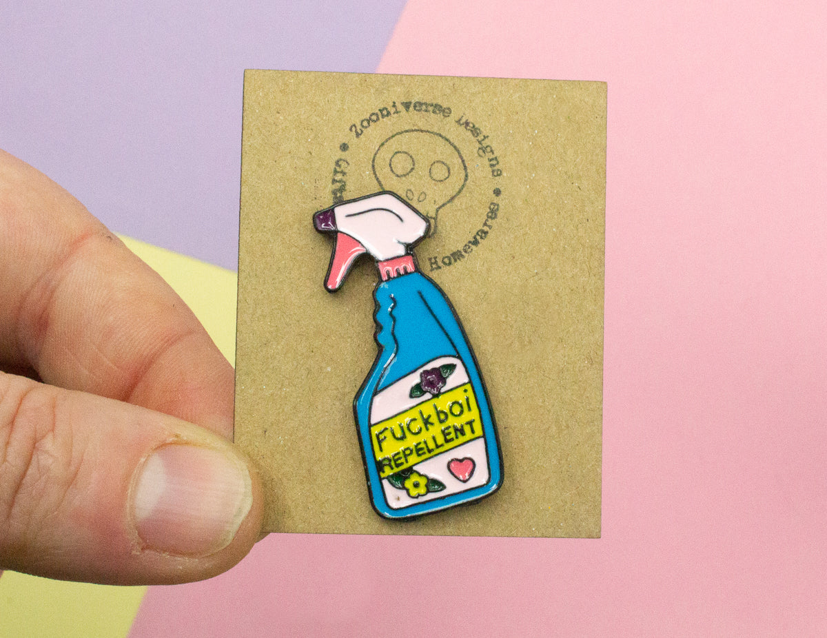 Fuckboi repellent Spray Bottle Enamel Pin