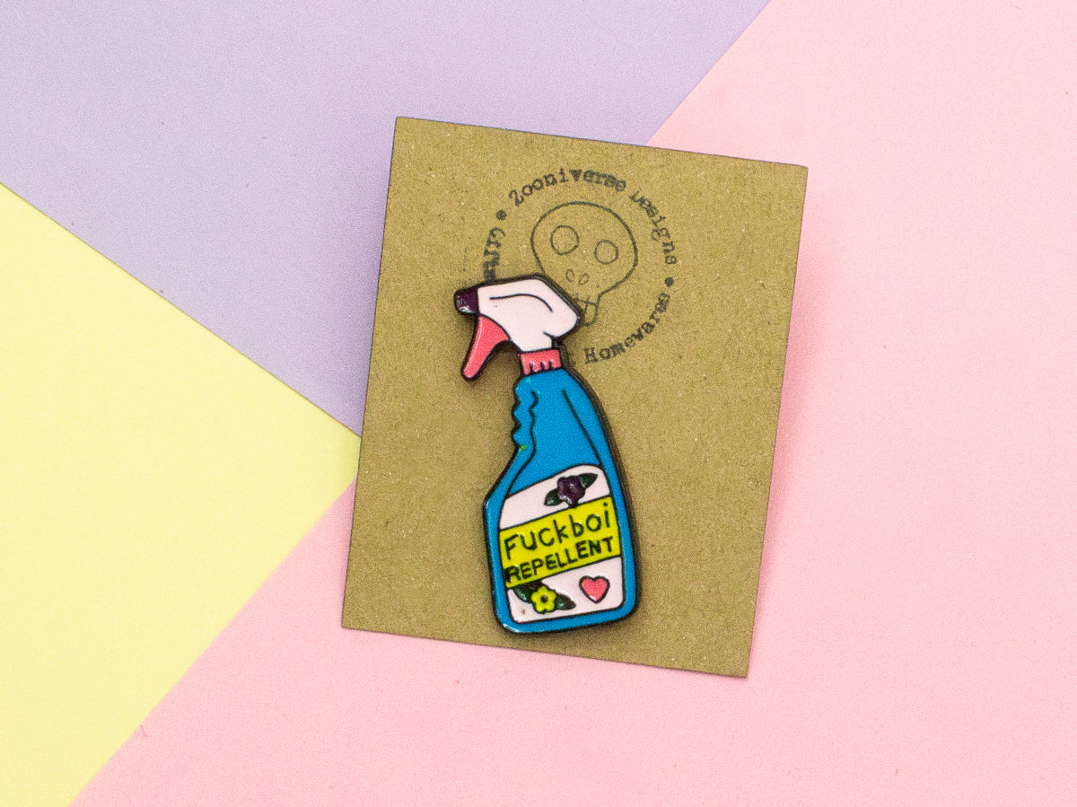 Fuckboi repellent Spray Bottle Enamel Pin