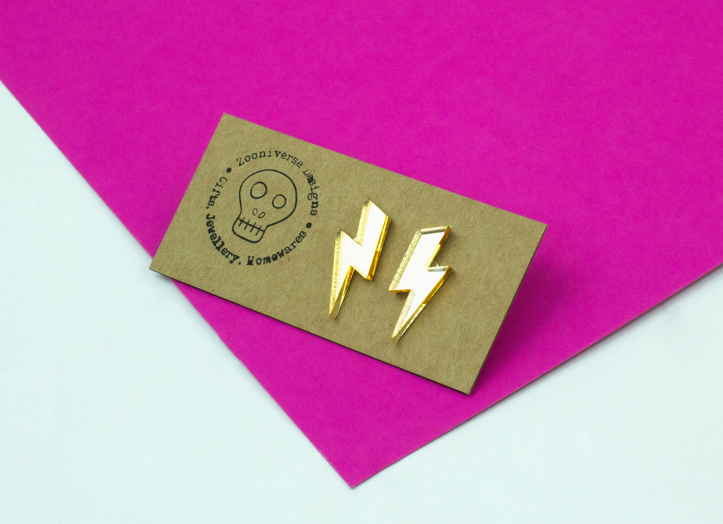 Lightning Bolt Acrylic Stud Earrings