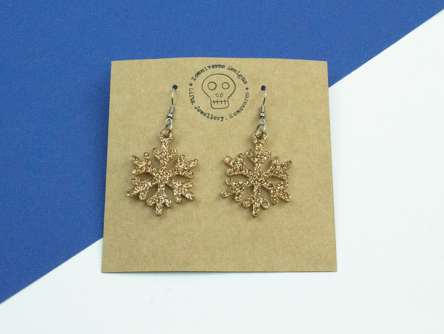 Snowflake glitter earrings