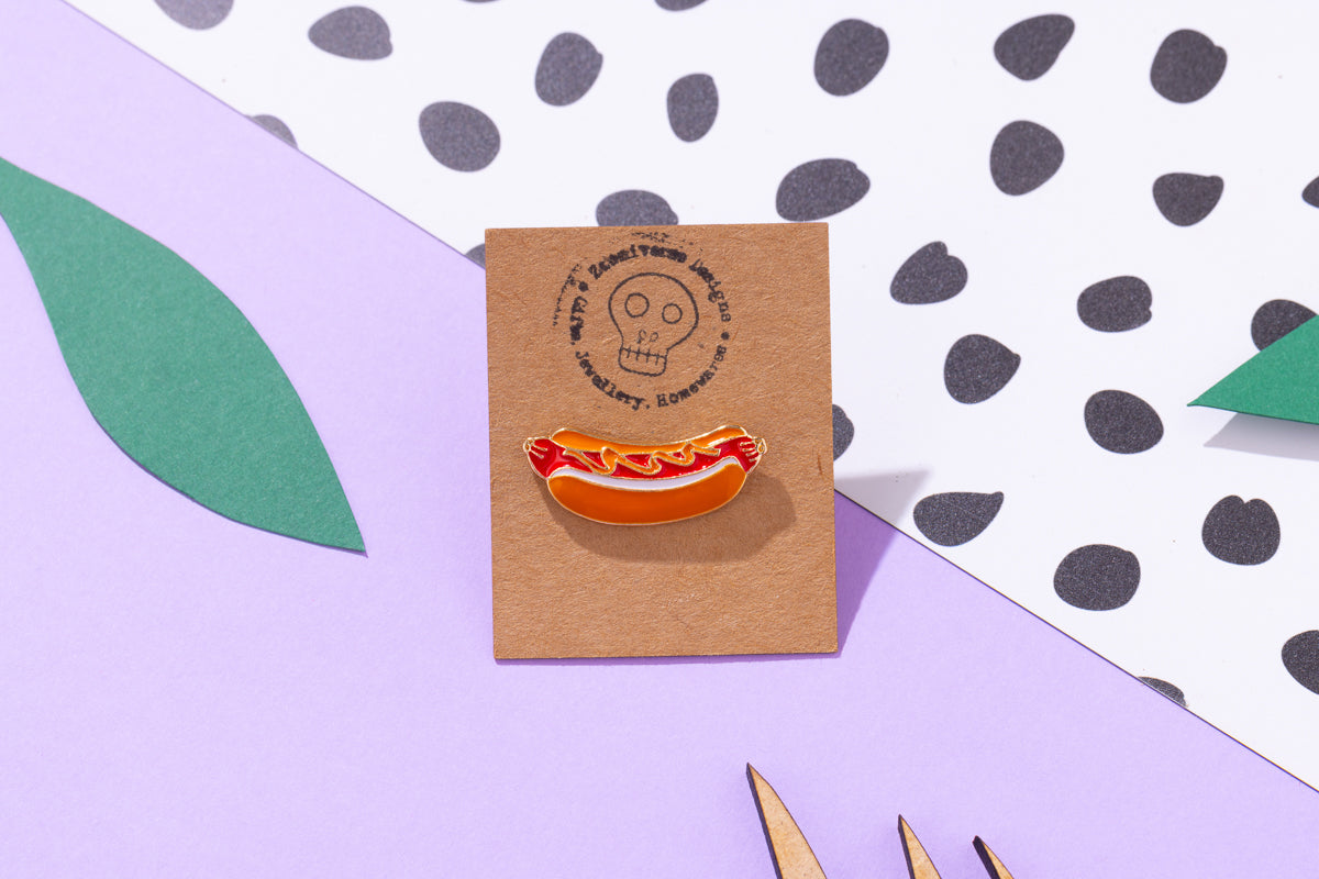 Hotdog Enamel Pin