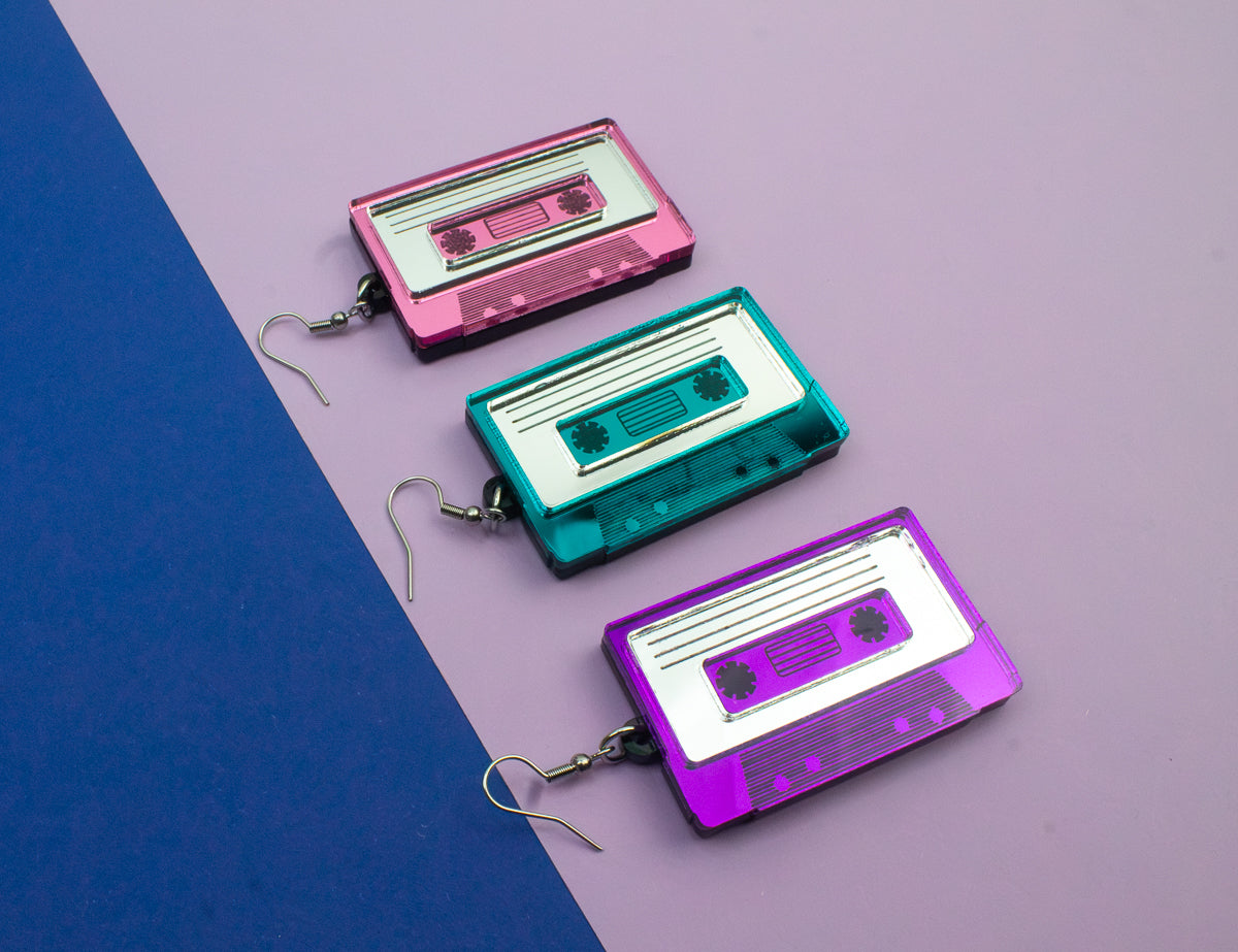 Cassette Tape Vintage Earrings