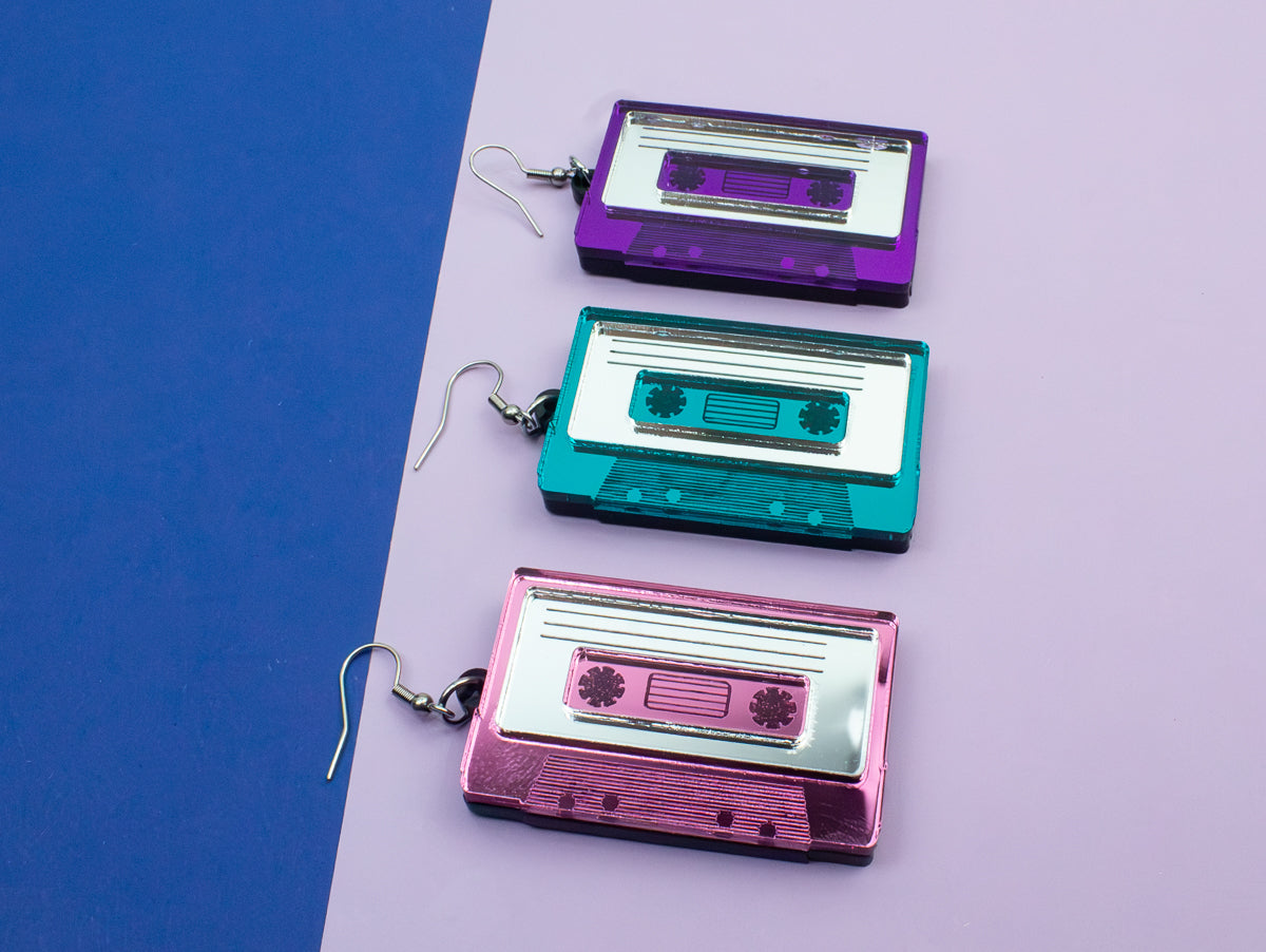 Cassette Tape Vintage Earrings