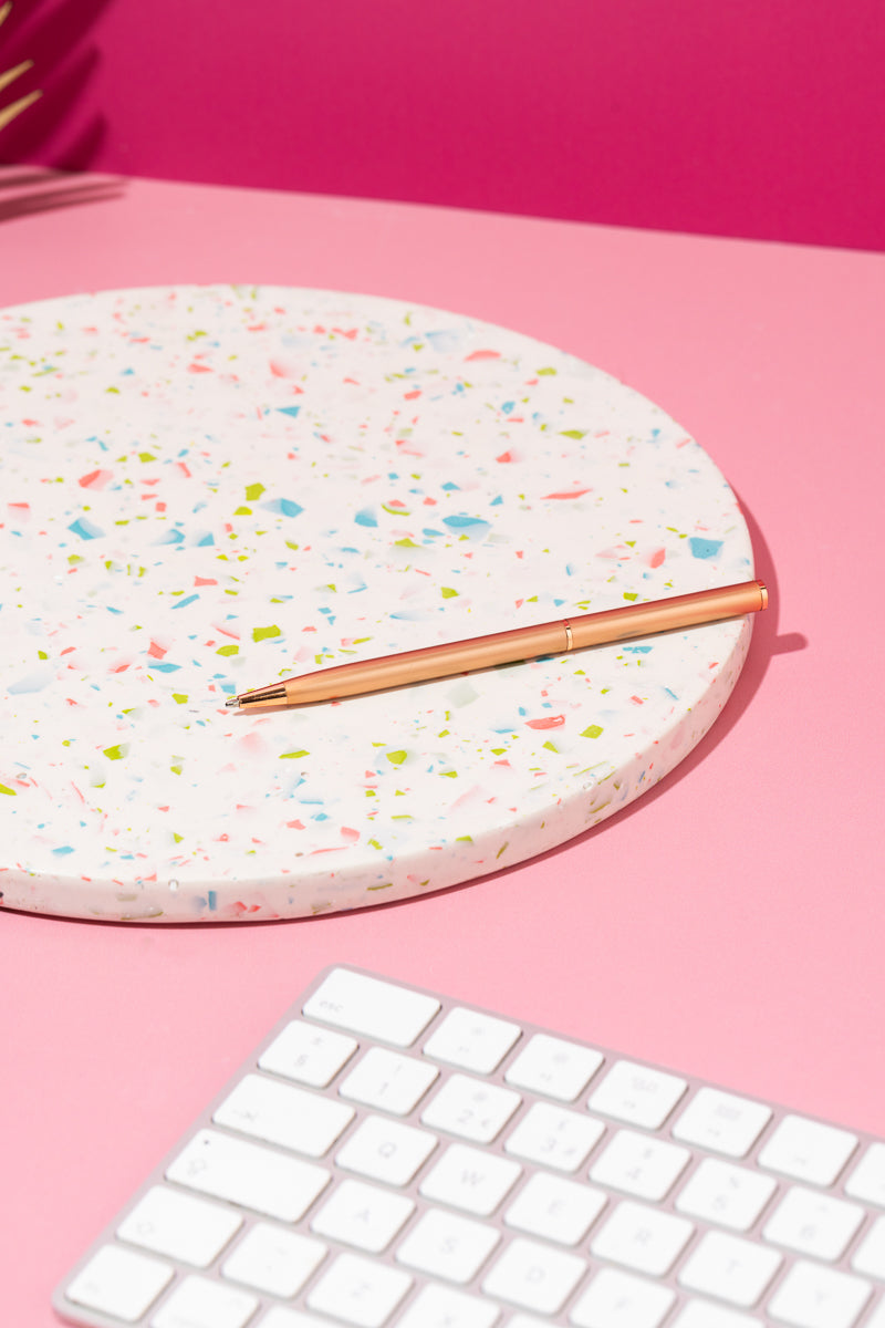 Lime, Blue, Pink, White Terrazzo Heatmat
