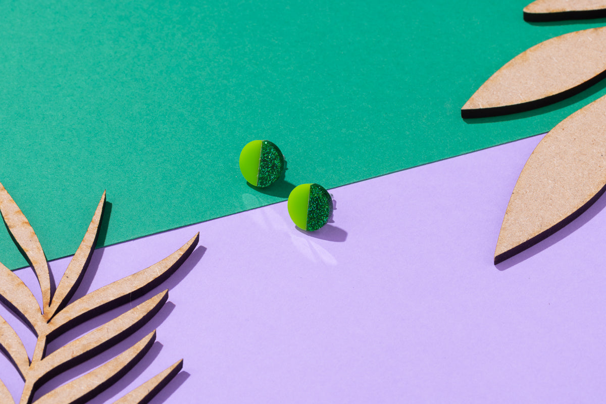 Two Tone Stud Earrings