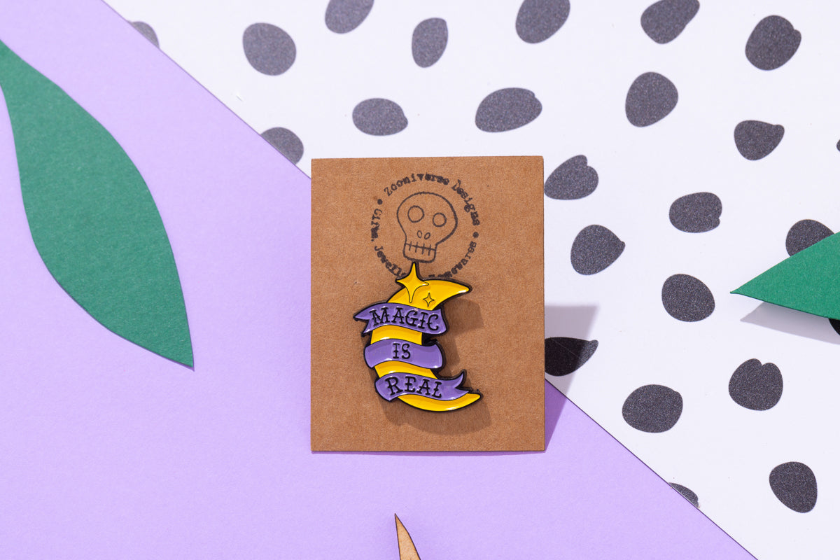 Magic is Real Moon Enamel Pin