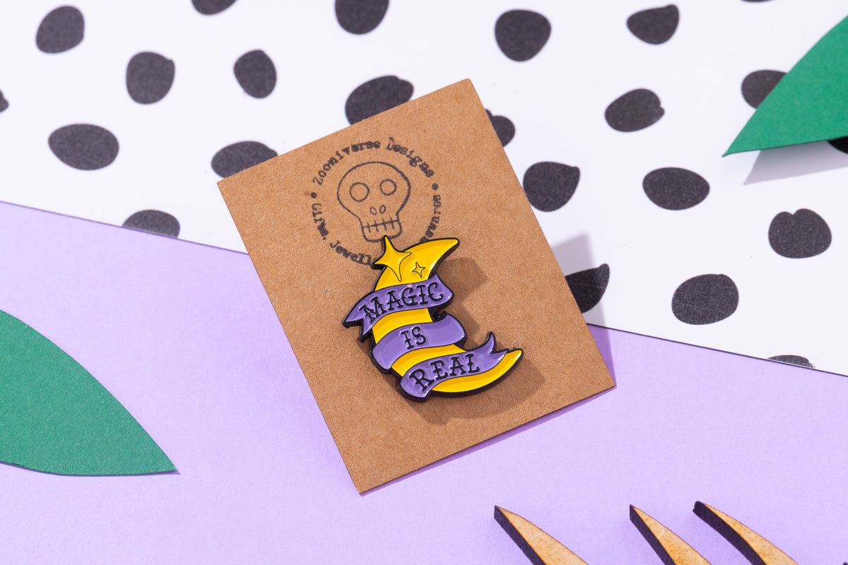 Magic is Real Moon Enamel Pin