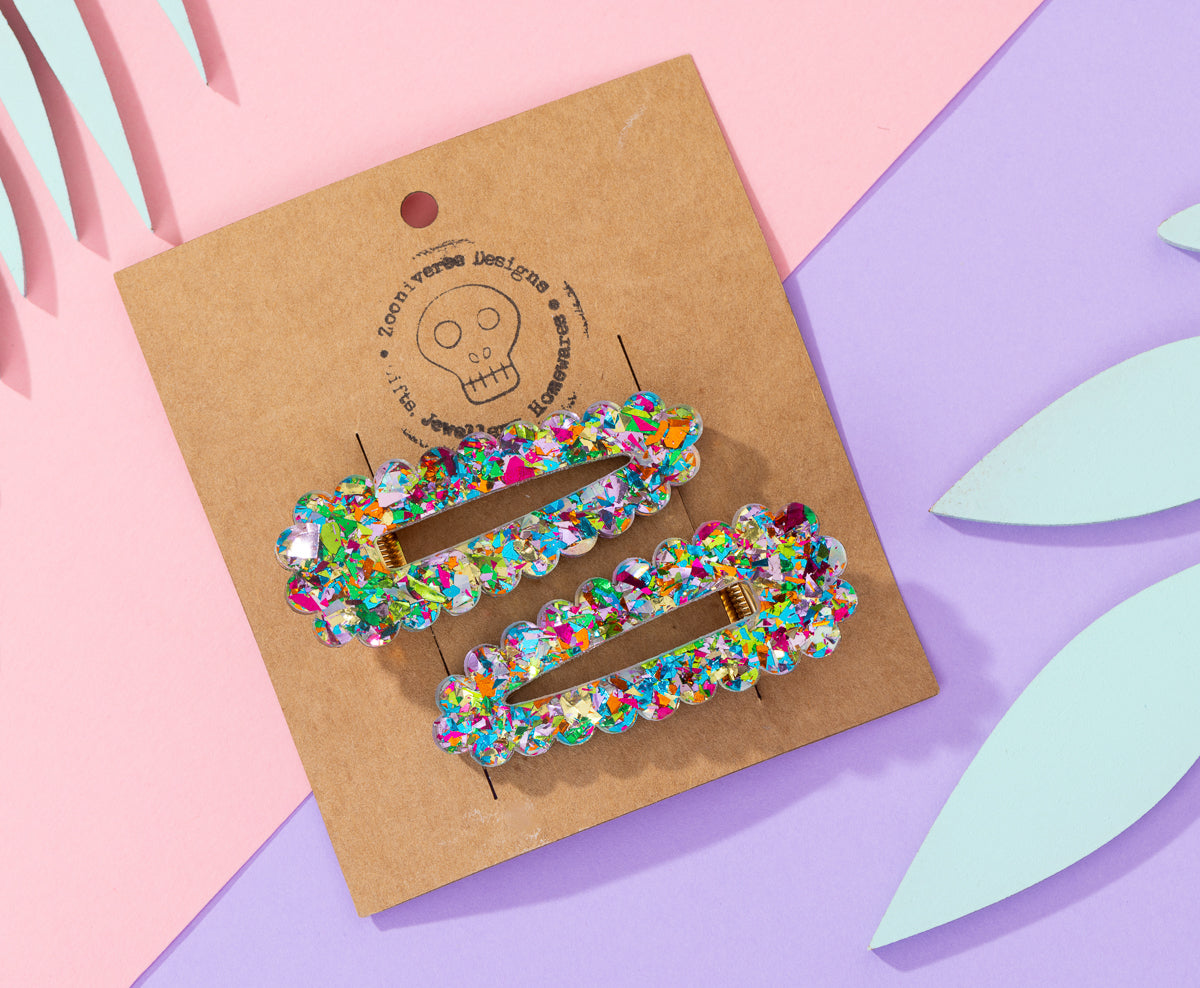 Mermaid chunky glitter Hairclips