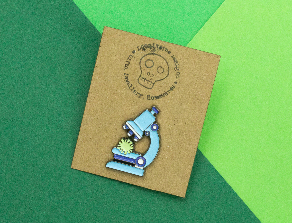 Microscope Science Enamel Pin