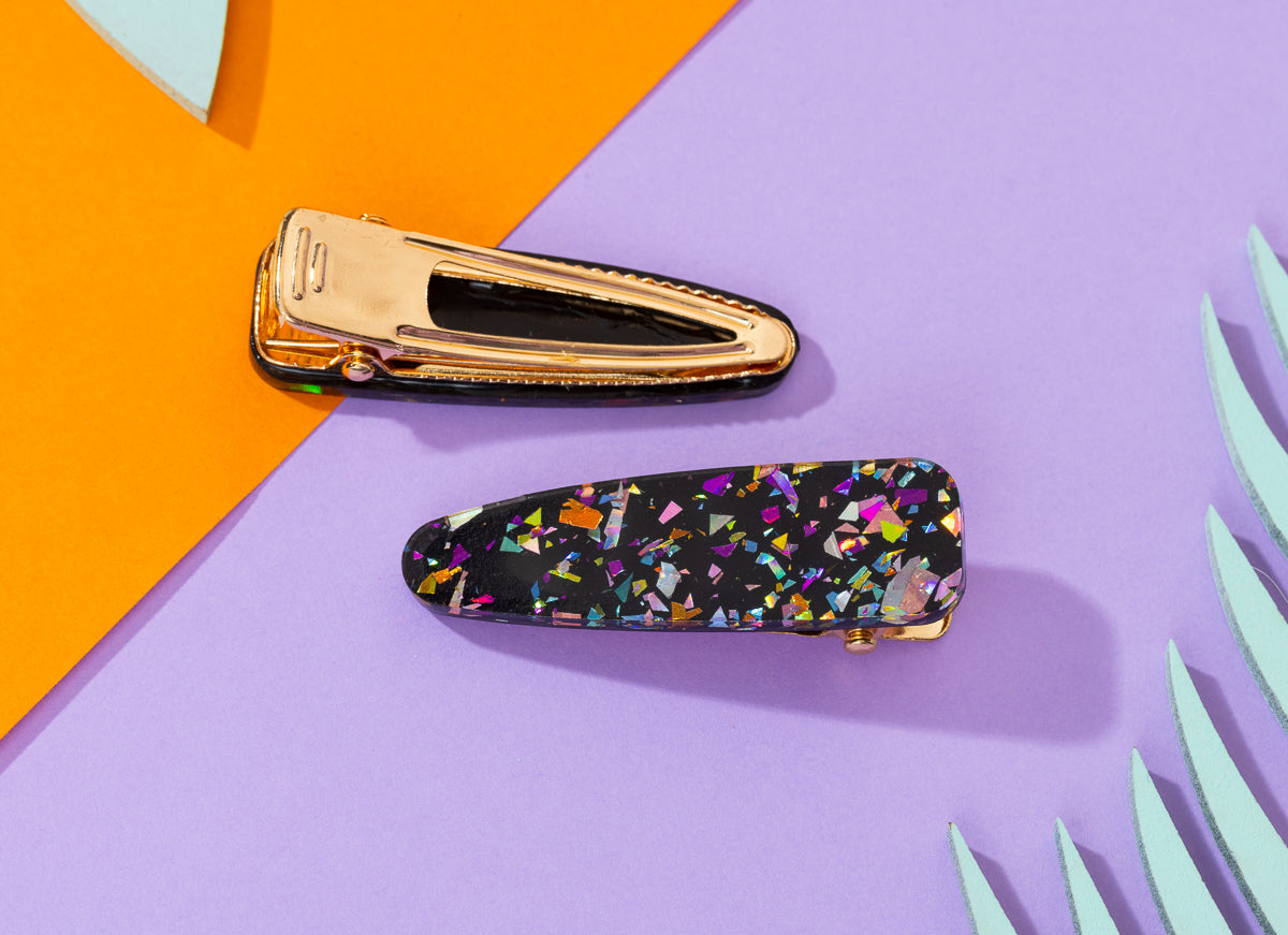 Multi Chunky glitter Hairclips