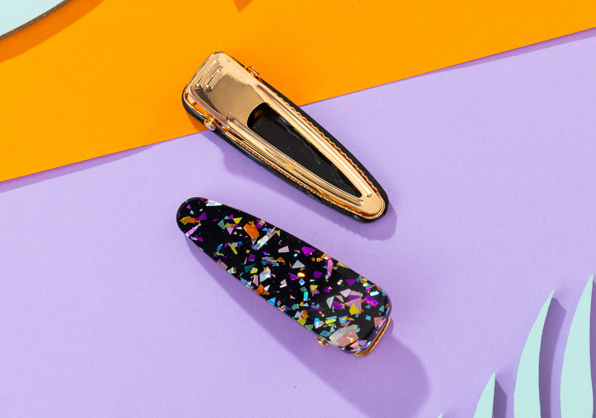 Multi Chunky glitter Hairclips