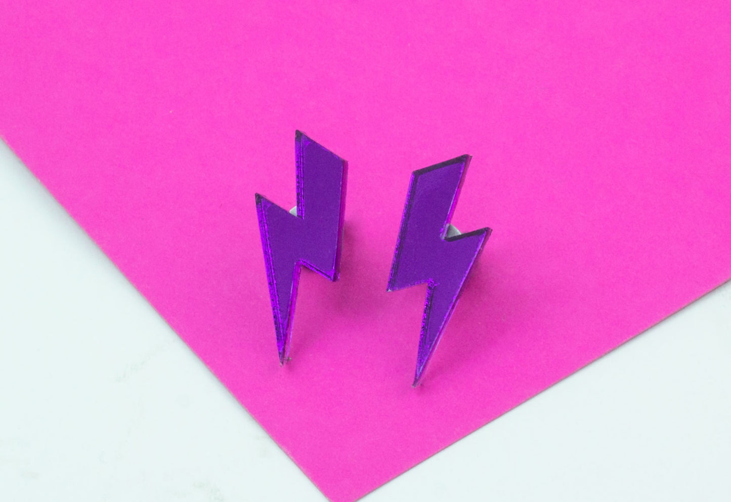 Lightning Bolt Acrylic Stud Earrings