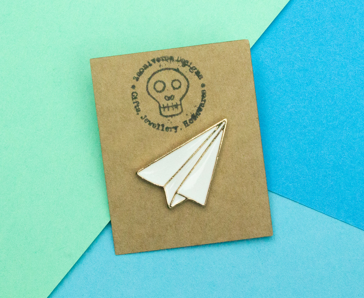 Paper Plane Enamel Pin