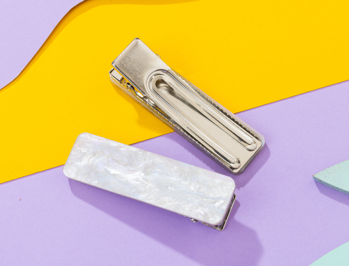 Pearl Galaxy Rectangle Hairclips