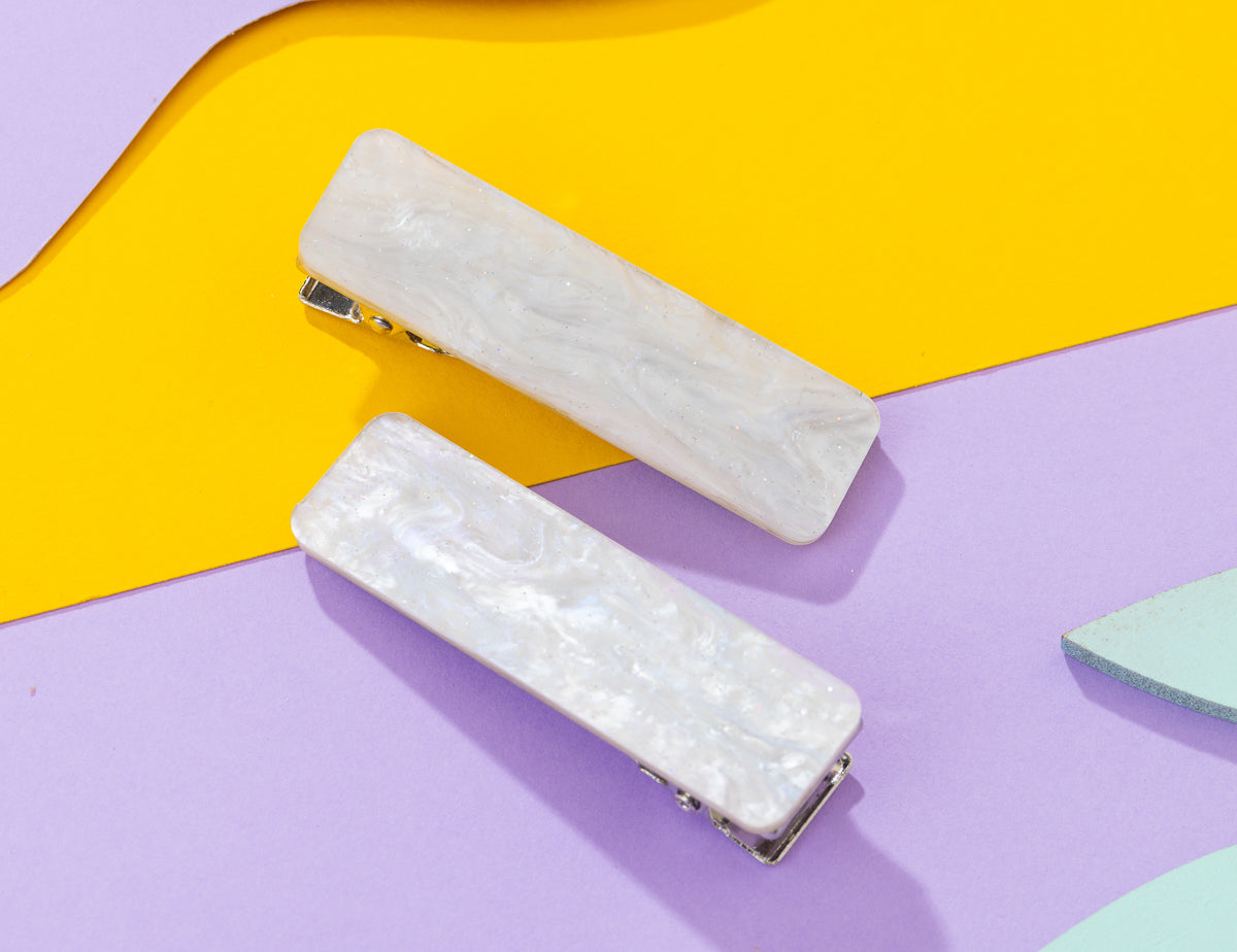 Pearl Galaxy Rectangle Hairclips