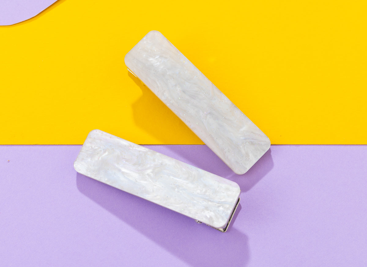 Pearl Galaxy Rectangle Hairclips